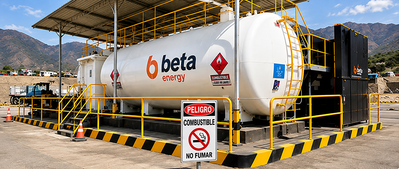 Tanque estacionario Beta Energy en obra