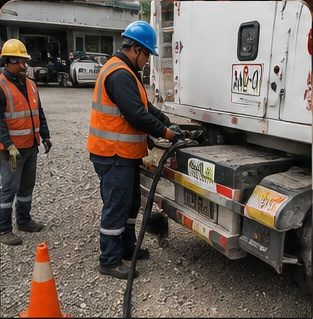 Abastecimiento de combustible a un vehículo de flota